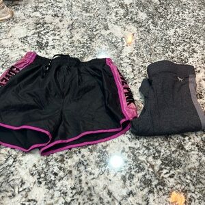 Pink VS Victoria Secret Yoga Pants Leggings Short Athletic XS Bundle Vintage Y2K